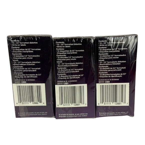 Imation 1.44 MB 2HD 3.5 in Floppy Diskettes 3 Boxes of 10 each Formated NEW - Picture 5 of 6